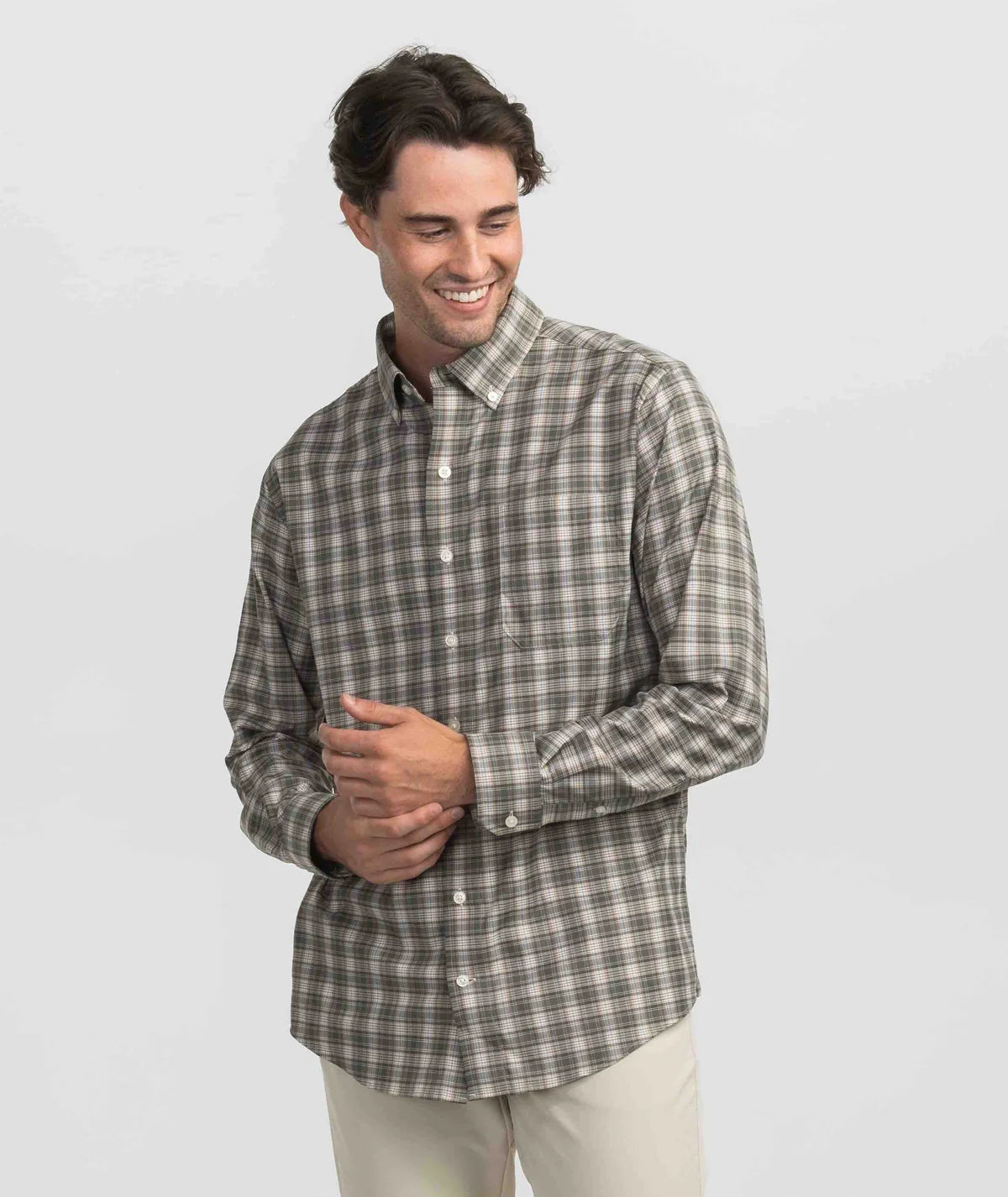 Edmonton Deep Forest Plaid Button Down