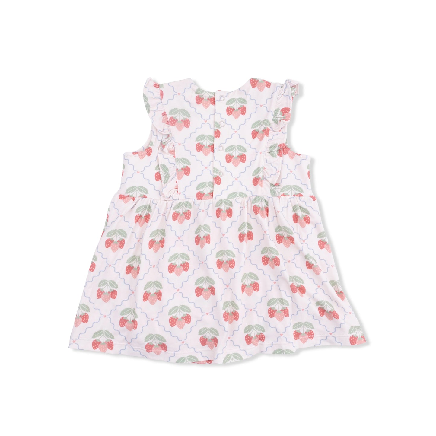 Sweet Strawberry Ruffled Bodysuit Dress