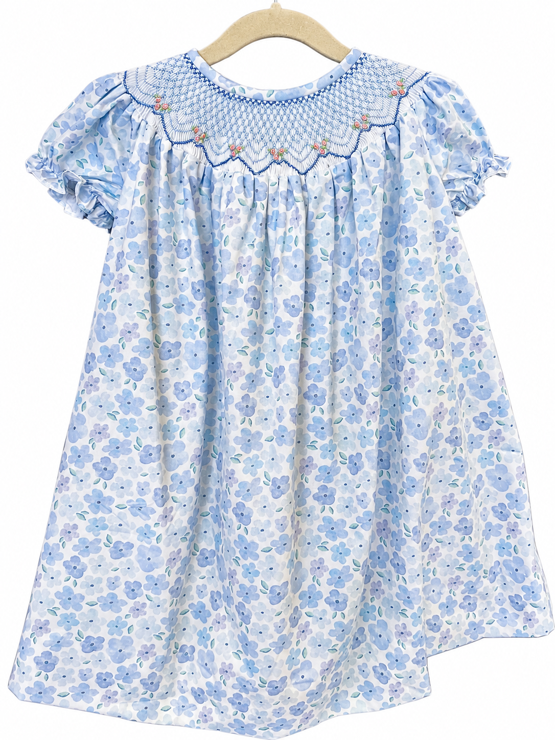 Blue Fall Flowers Grace Dress