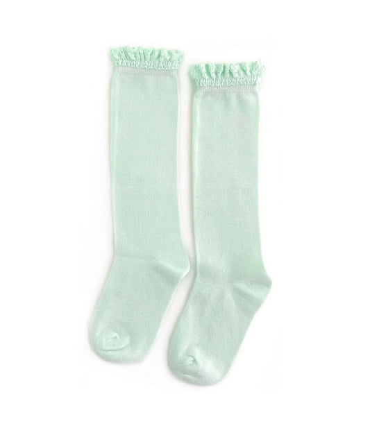 Lace Top Knee High- Keylime