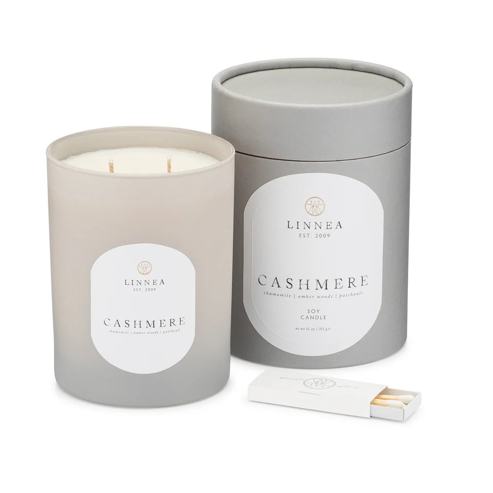 Linnea Large Candle- Cashmere