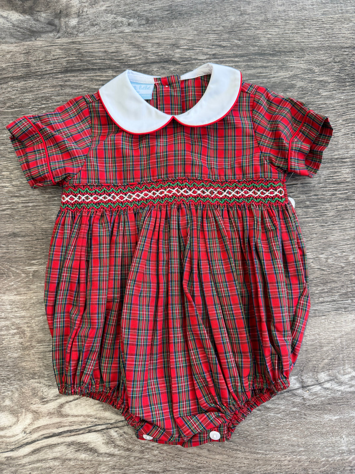 Charles Christmas Plaid Boy Bubble