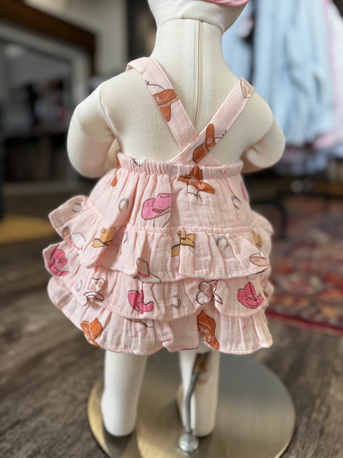 Muslin Sunsuit- Western Pink