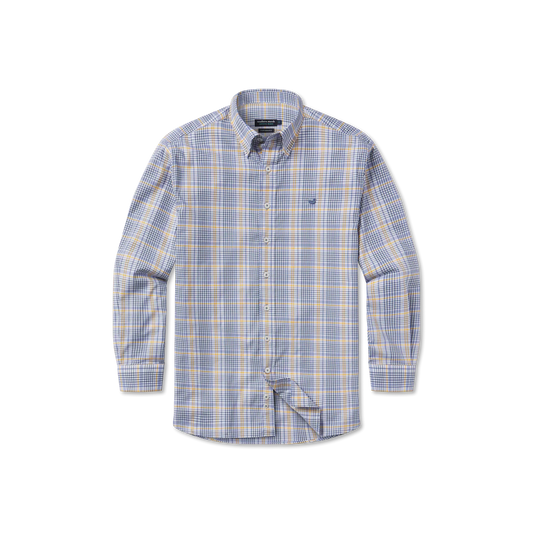 Shores Windowpane - Blue & Fld Khaki