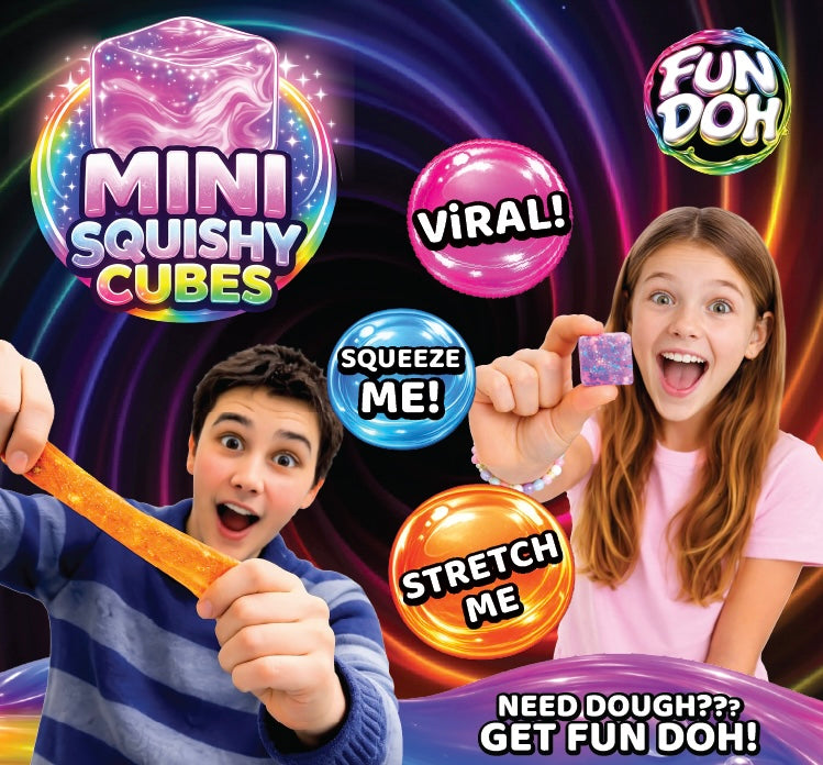 Fun Doh Mini 2Pack Squishy Cube
