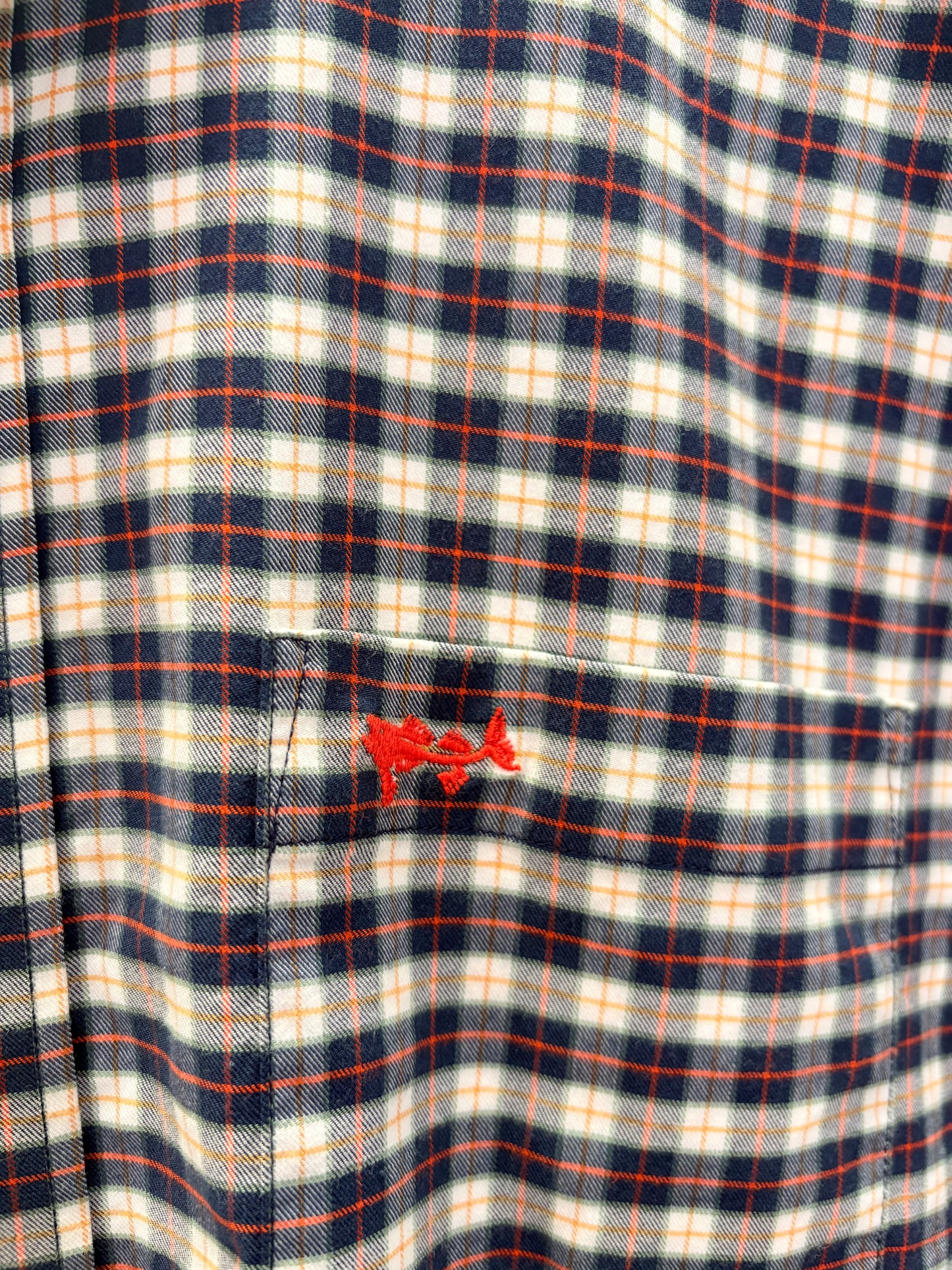 Tartan Plaid Button Down - Navy & Red