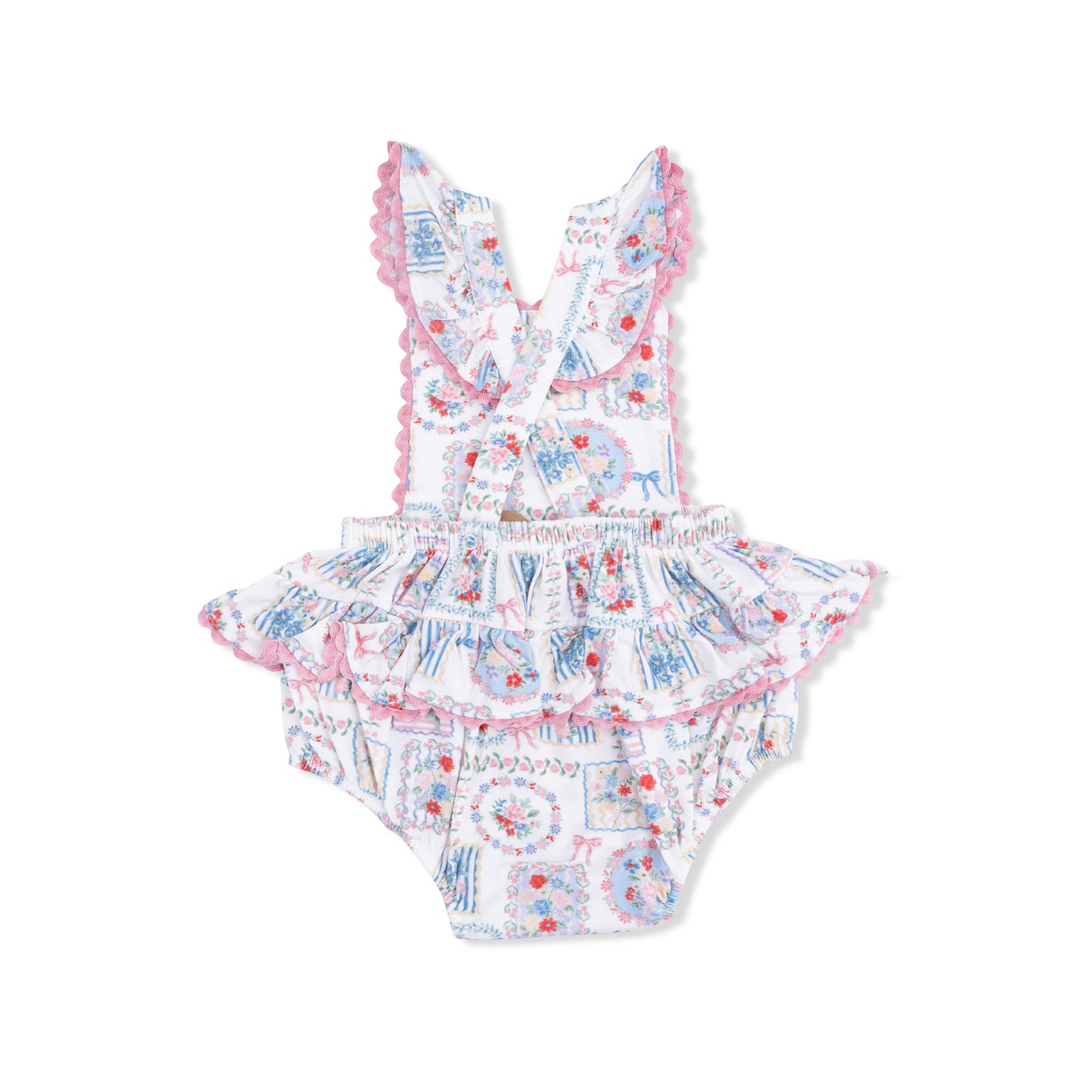 Julep's Floral Patchwork Ruffle Sunsuit