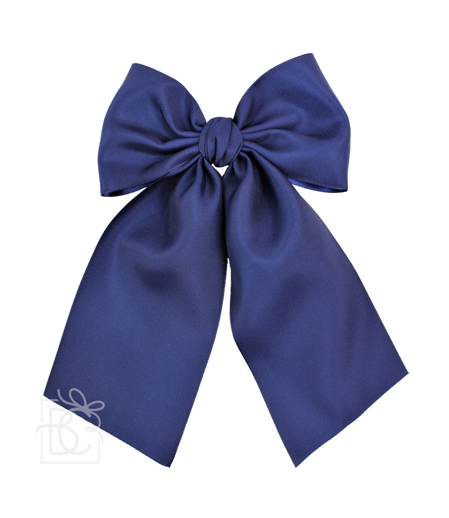 Navy Satin Bow