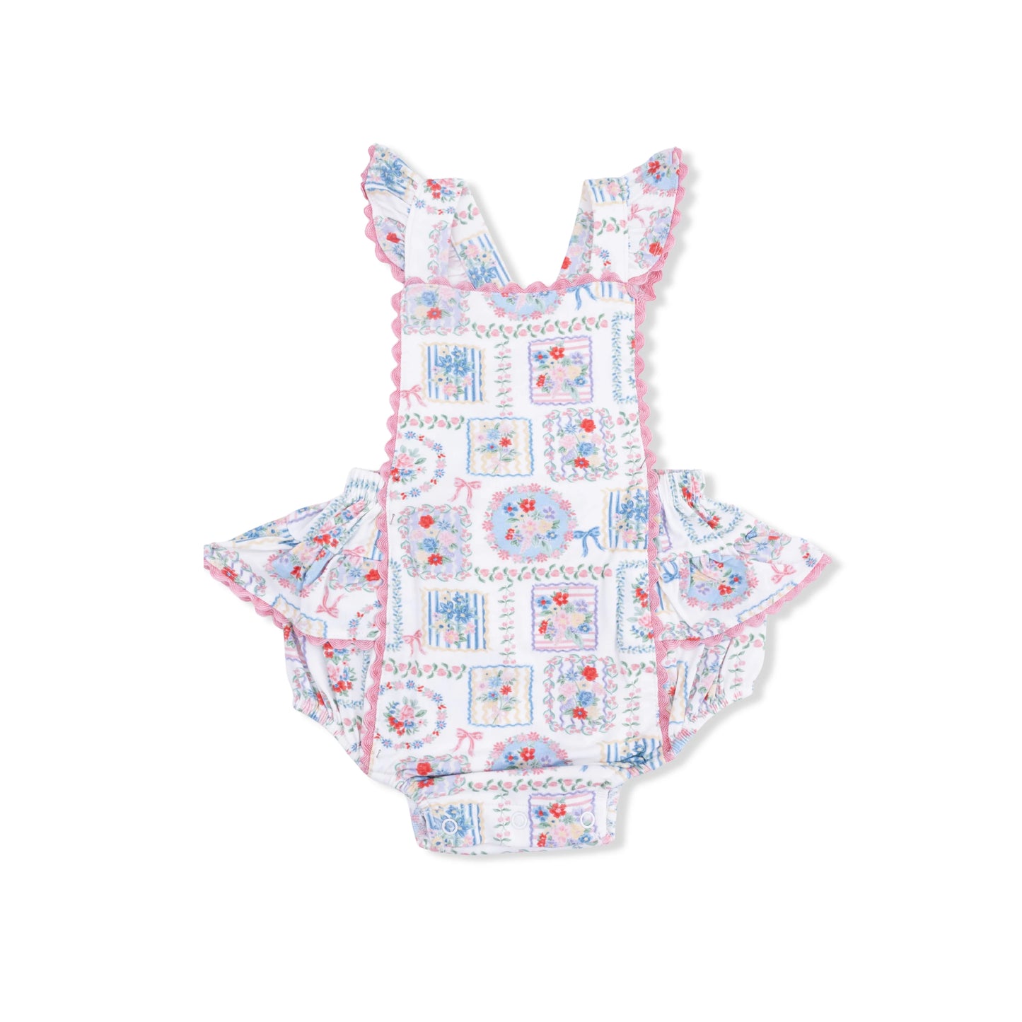 Julep's Floral Patchwork Ruffle Sunsuit