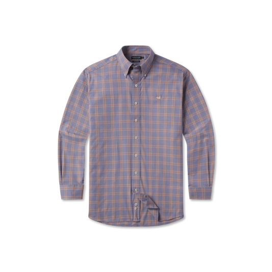 Calabash Performance Dress Shirt - Burnt Taupe & Mt Purple