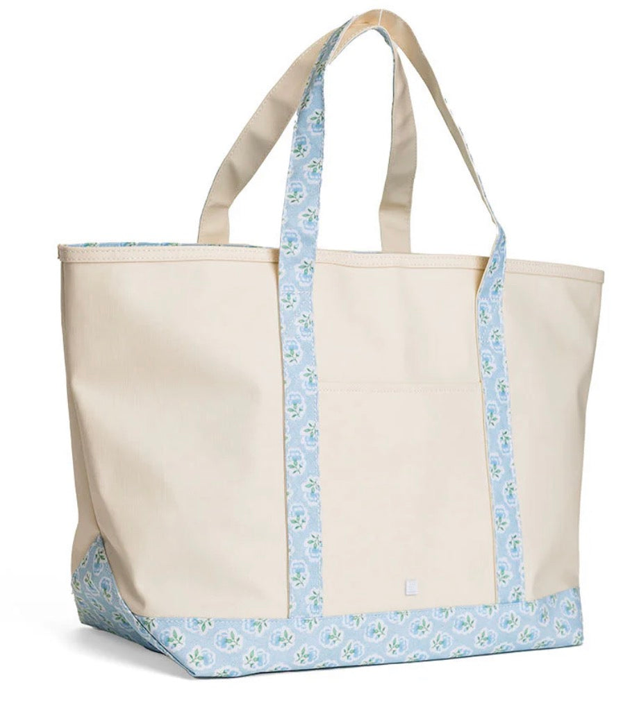 Blue Petite Fleur Maxi Tote