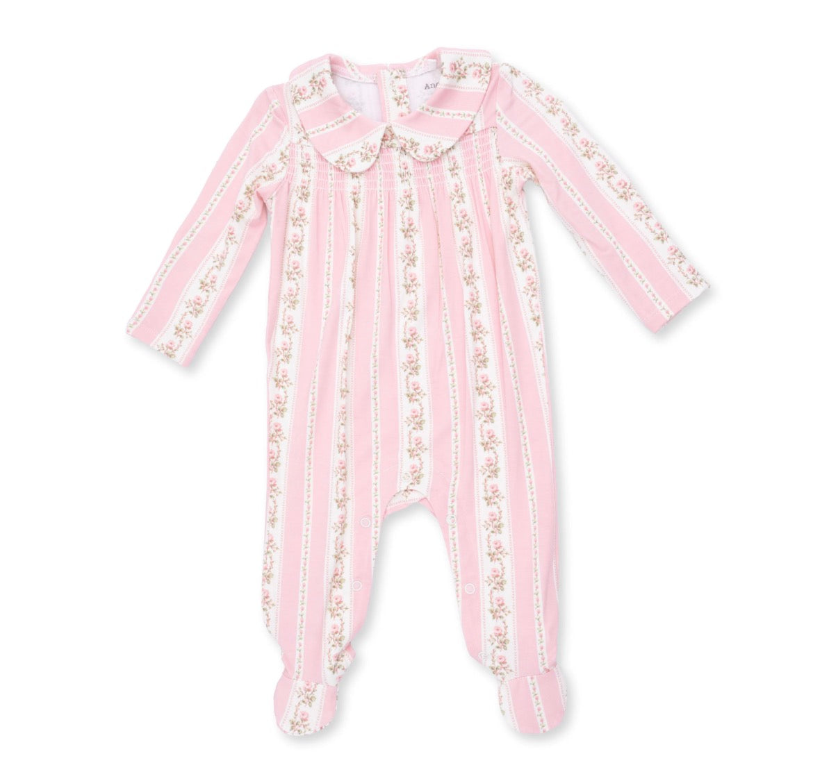 Antoinette Stripe Smocked Footie
