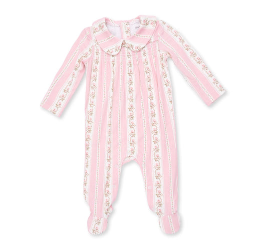 Antoinette Stripe Smocked Footie