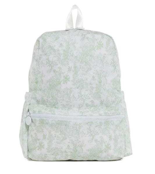 Green Bunny Toile Backpacker