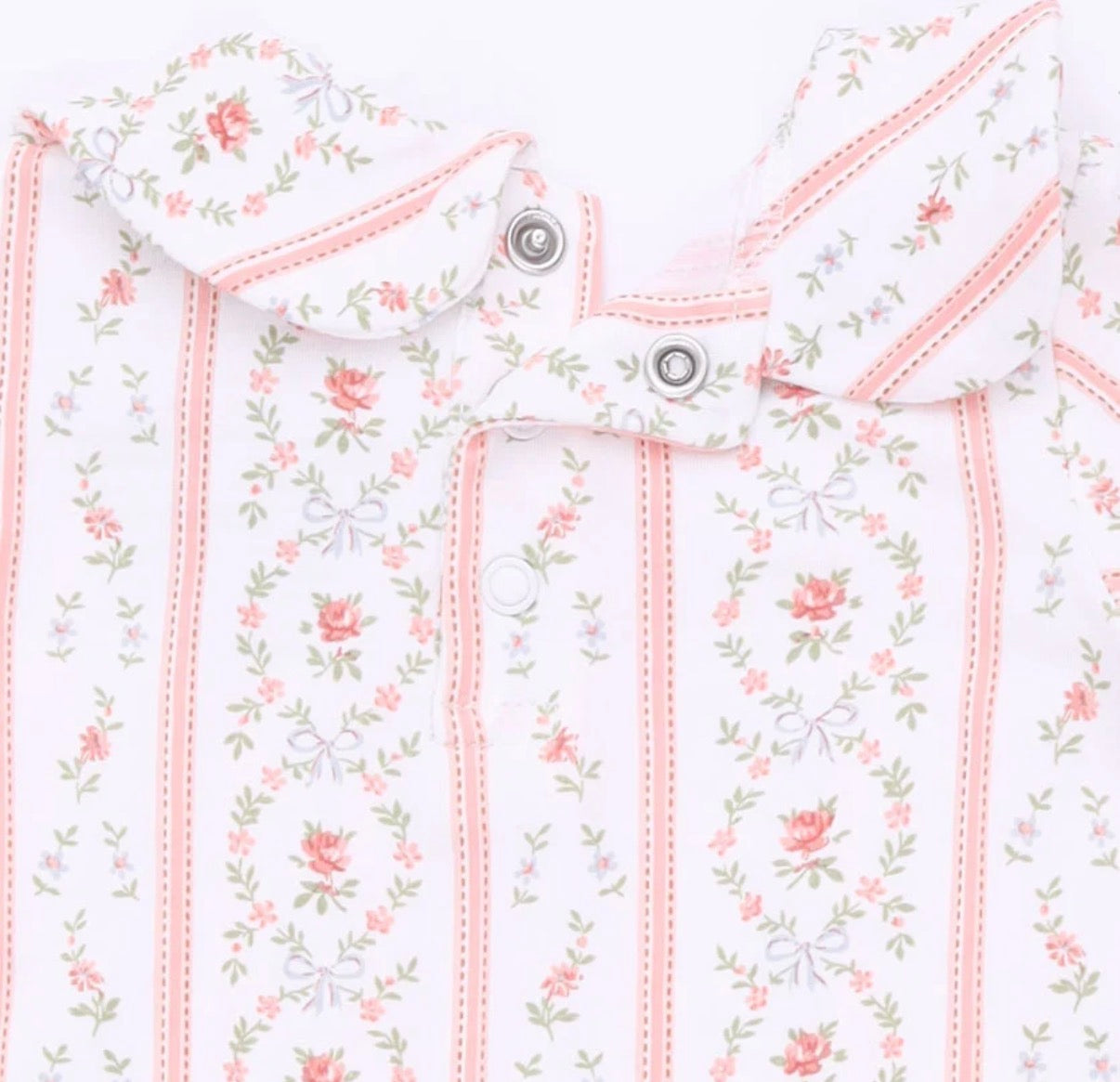 Marnie Rosebud Striped Smocked Footie