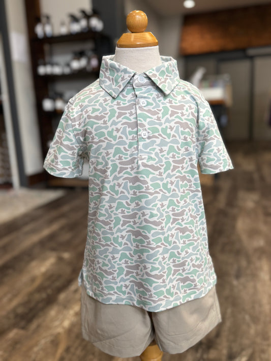 Youth Marsh Camo Polo