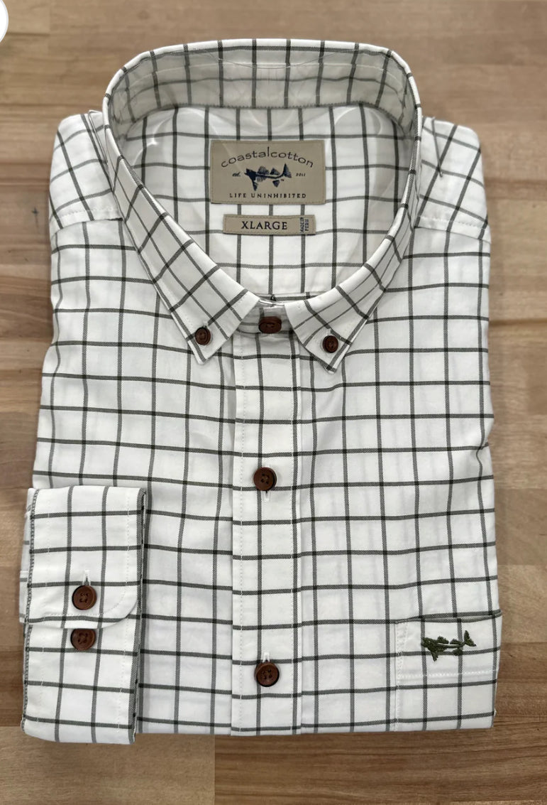 Cotton Twill Sport Shirt: Cypress
