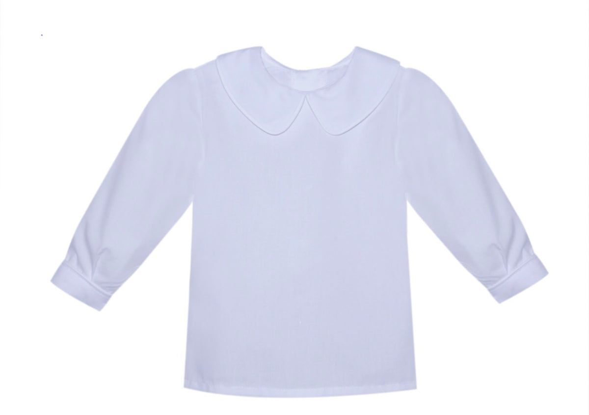 White Piped LS Shirt