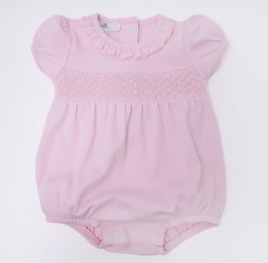 Essentials Smocked Bubble- Pink