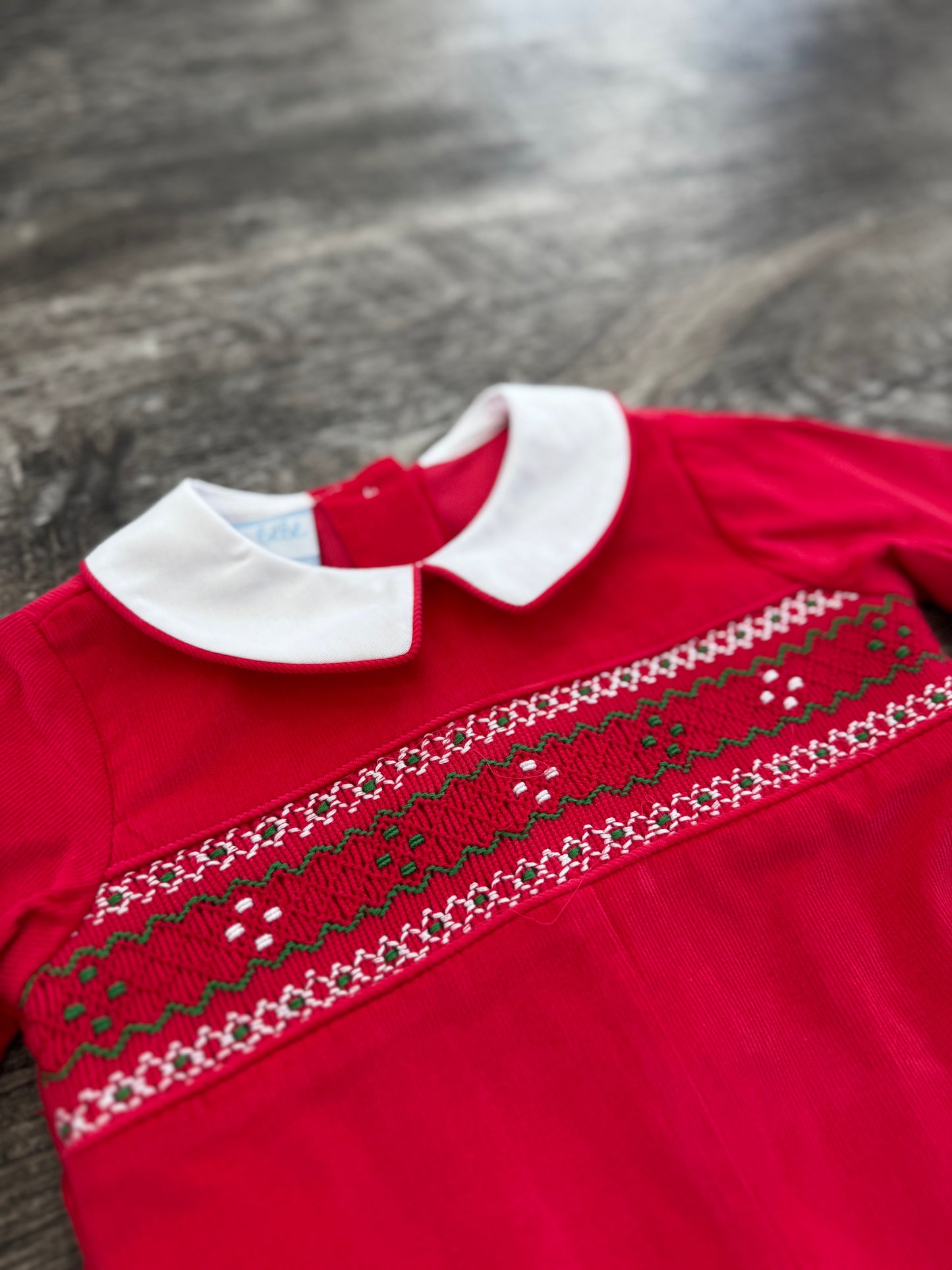 Ralph Red Corduroy Romper