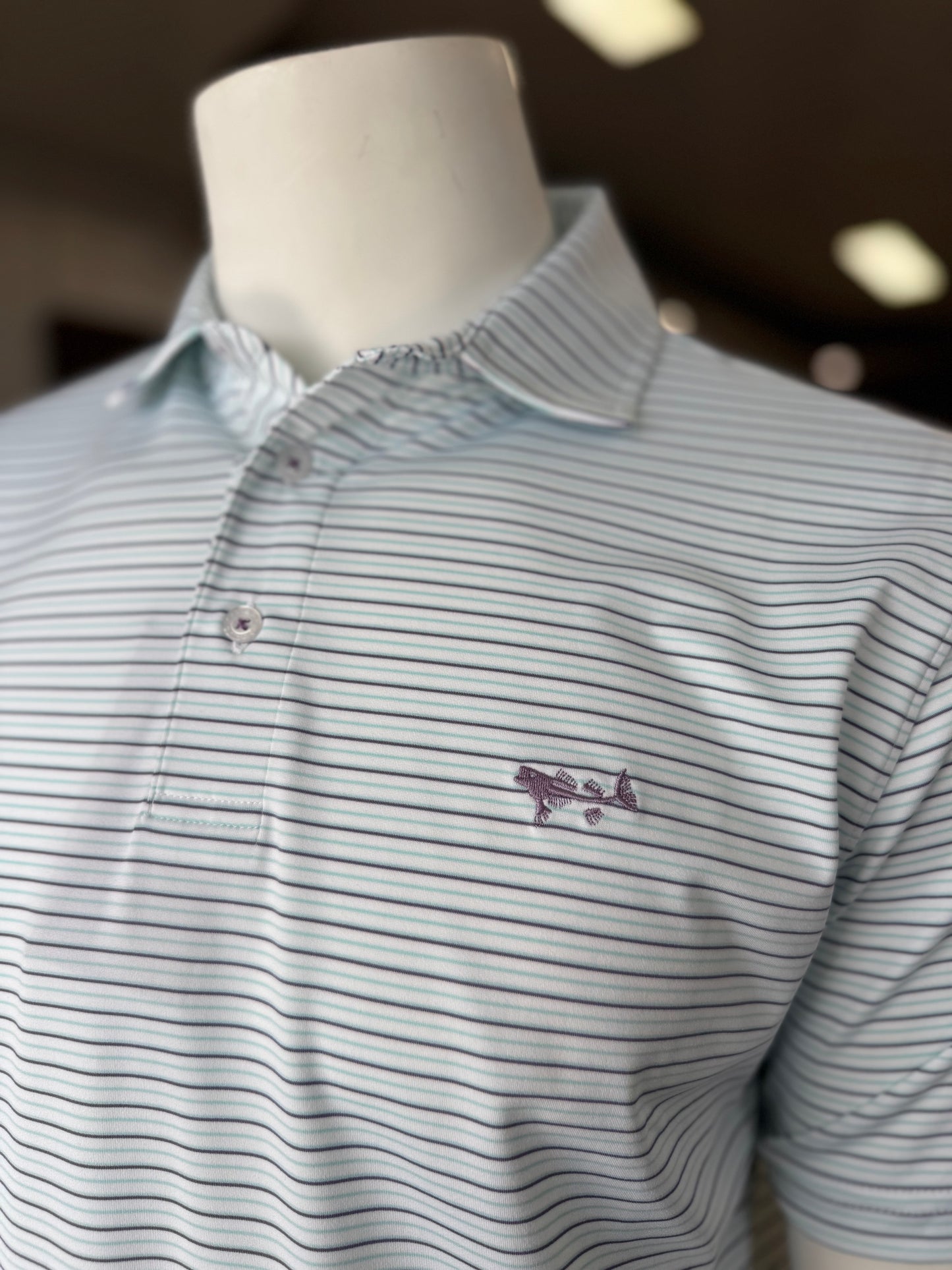 Eventide Stripe Performance Polo