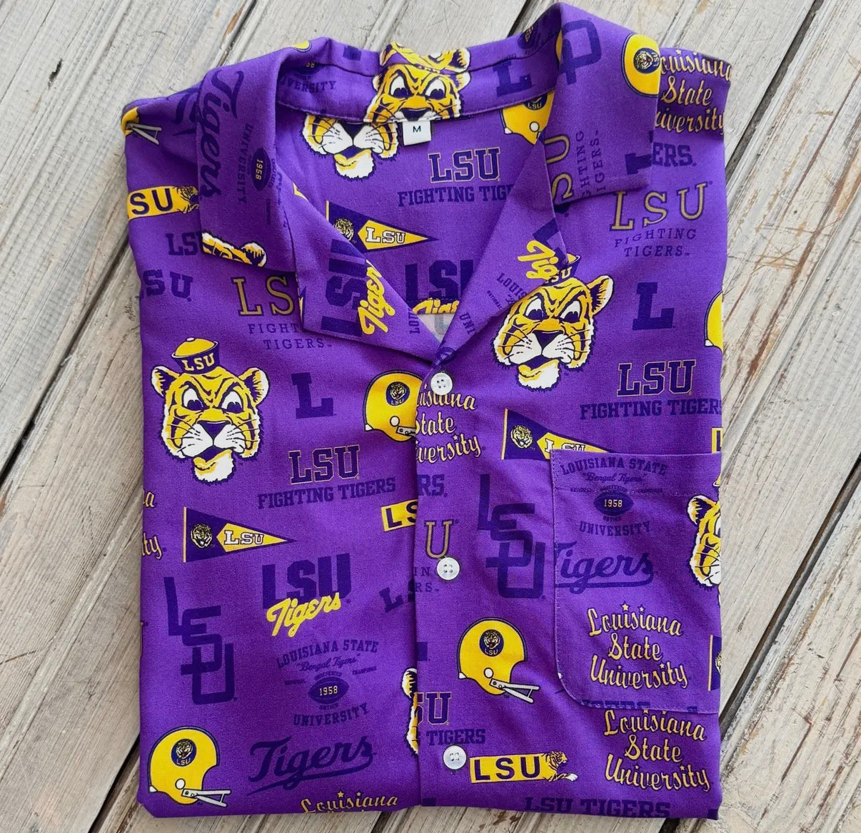 Men's LSU Button Up