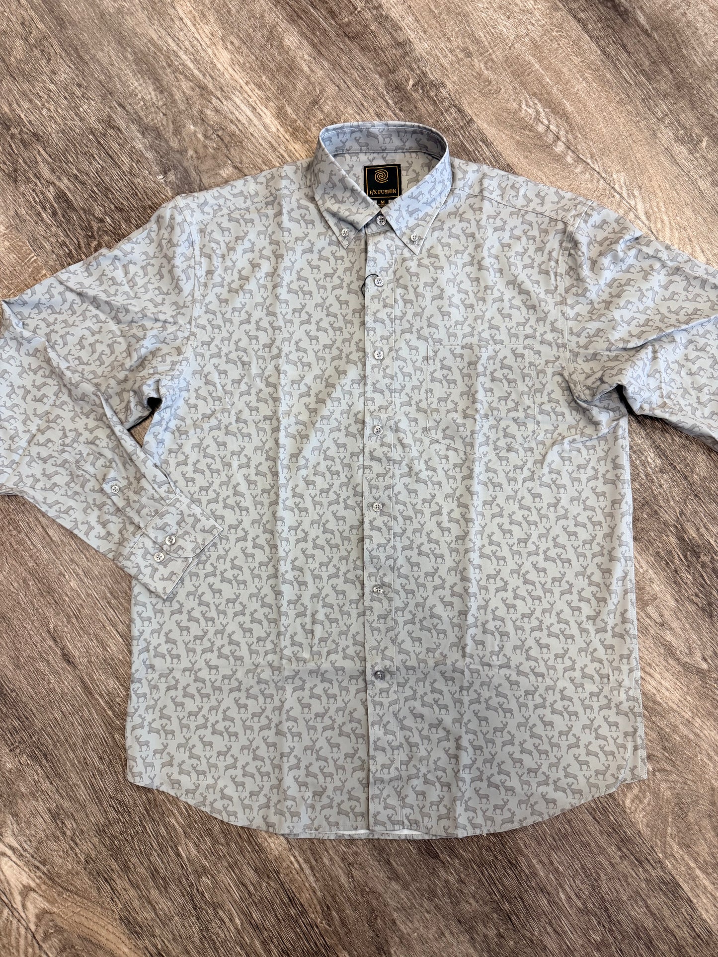 Deer Long Sleeve Button Down