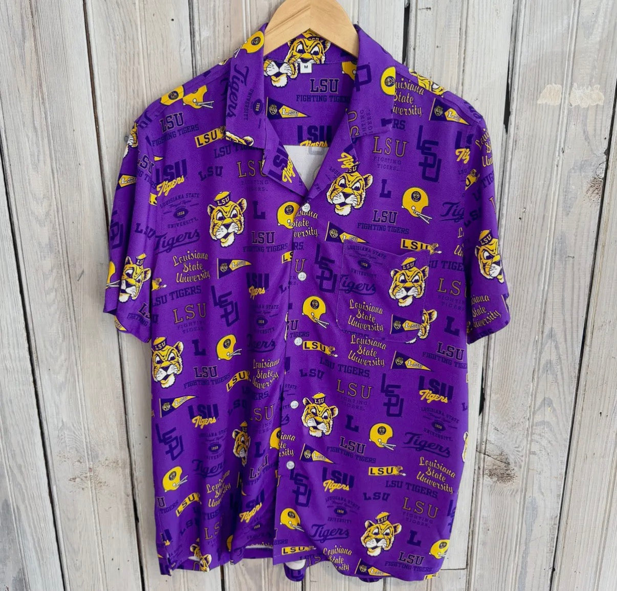 Men's LSU Button Up