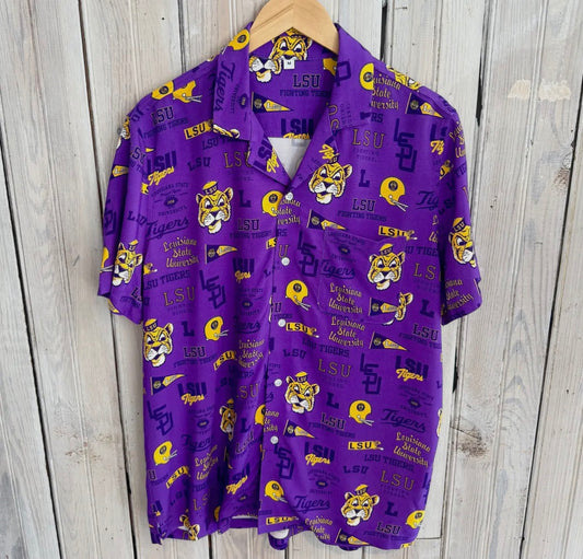 Men's LSU Button Up