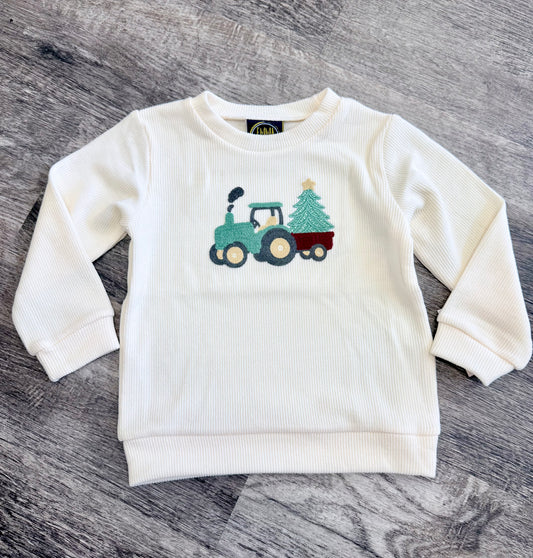 Christmas Tractor Sweater