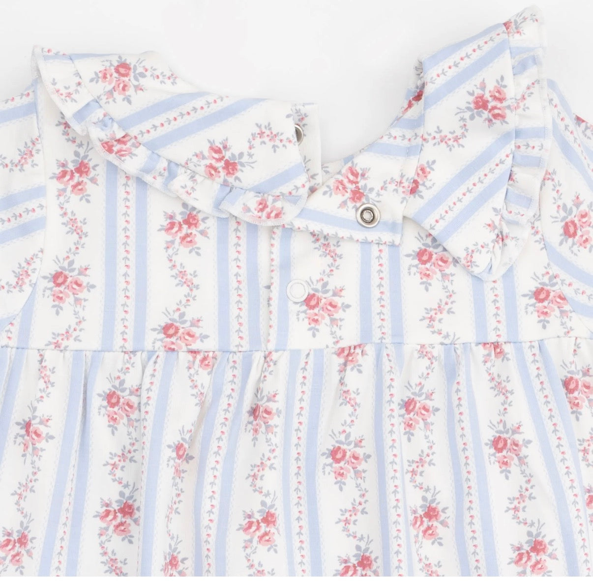 Anna Floral LS Ruffle Collar Dress