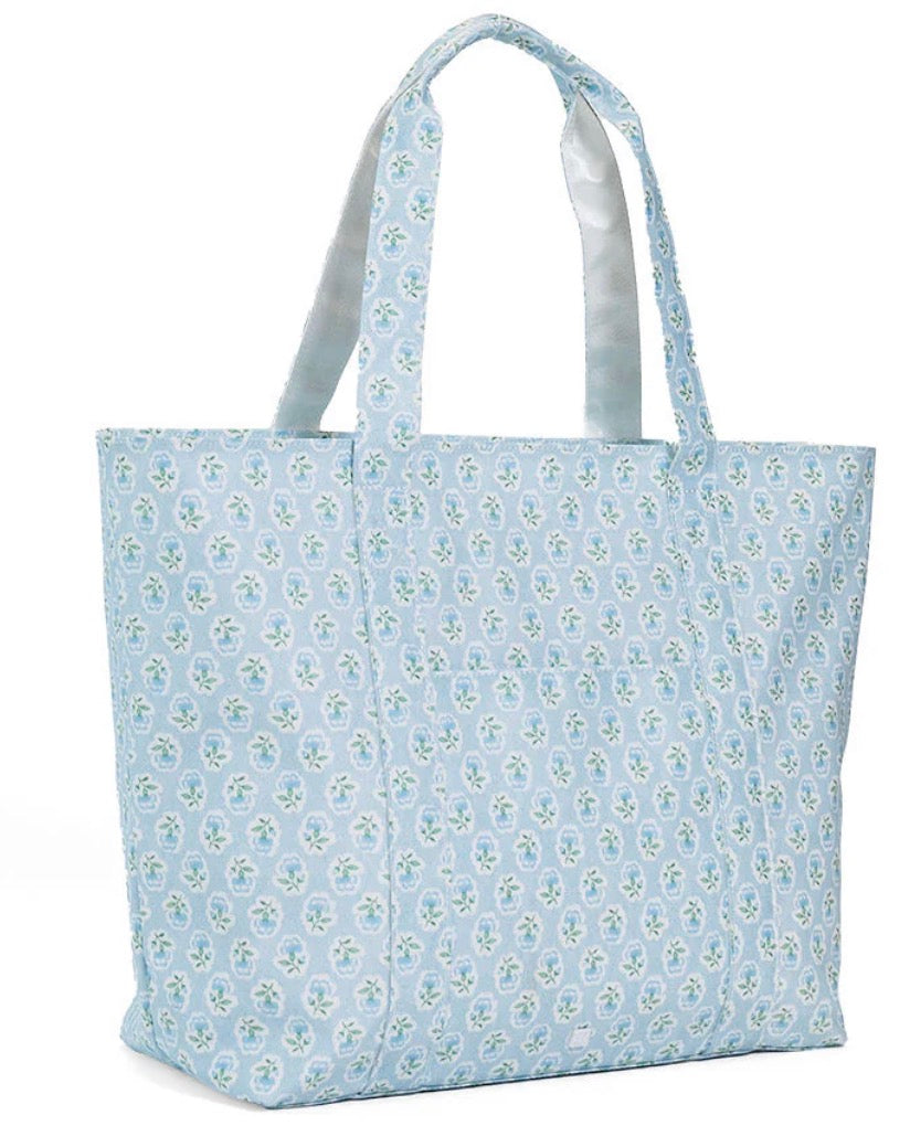 Blue Petite Fleur Jumbo Tote