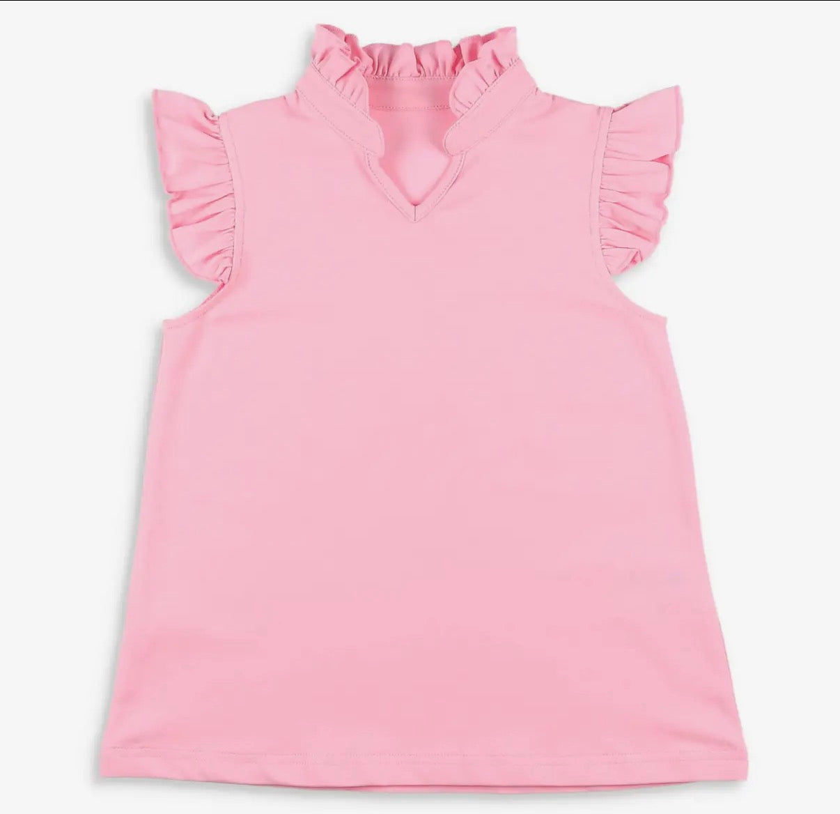Pink Petal Ruffle Neck Top