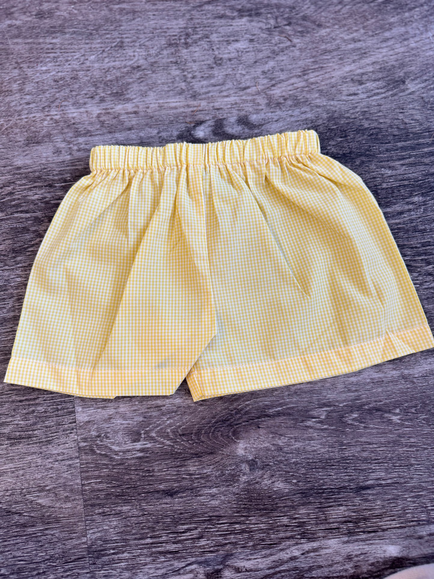 Bennett Boy Short- Yellow Checkered