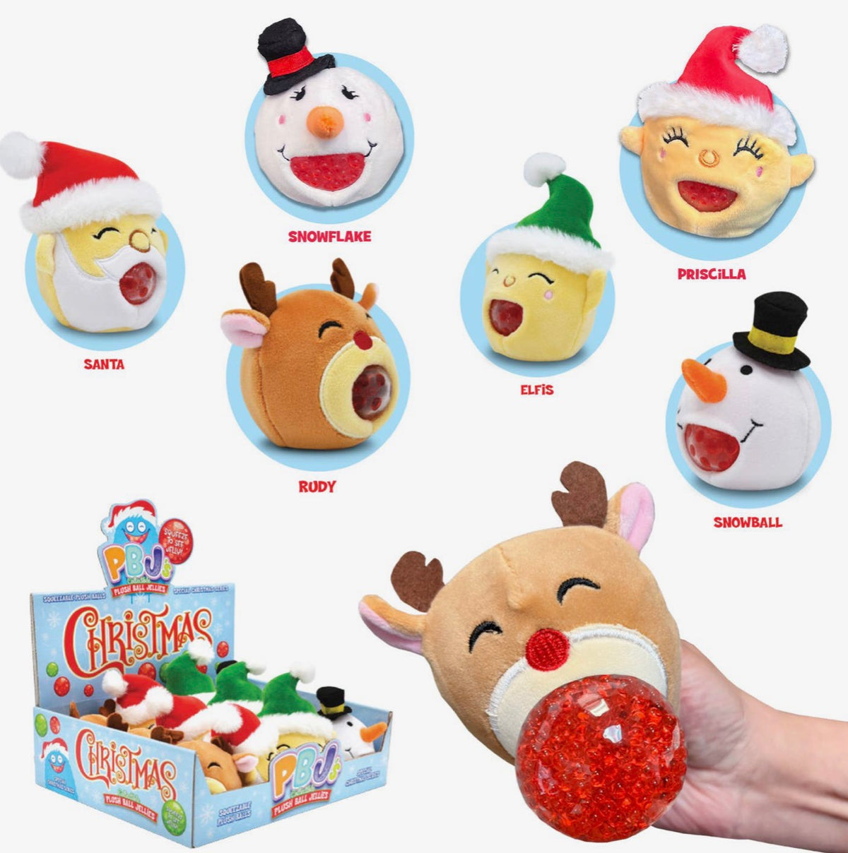 Christmas Squeezable Plush Ball Jellies
