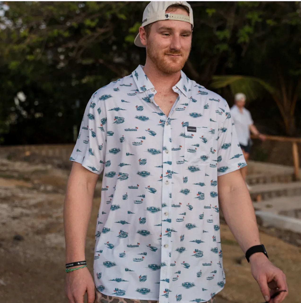 Performance Button Up- Lake Weekend