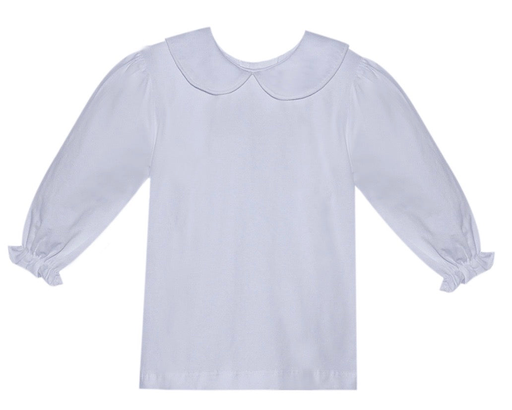 White Blouse LS Knit