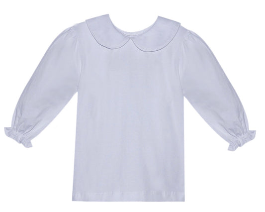 White Blouse LS Knit