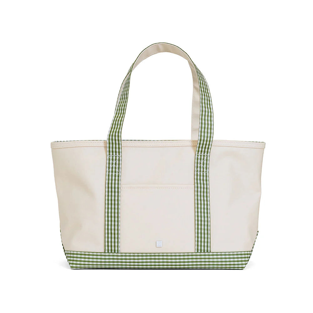Gingham Moss Medium Tote