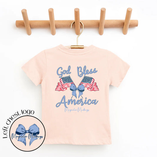 God Bless America- Peach
