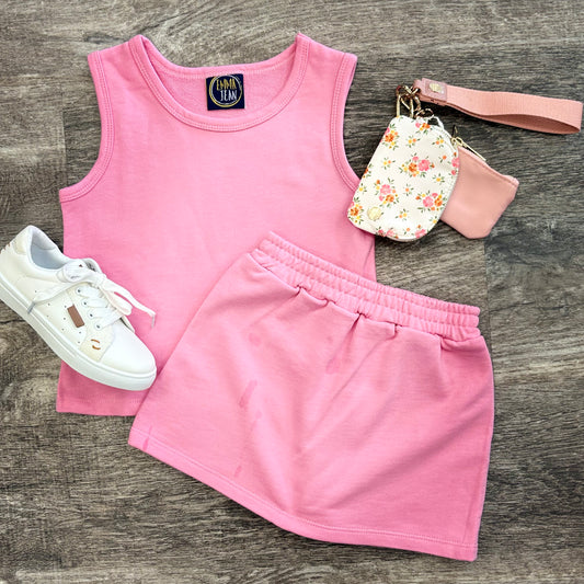 Presley Skort Set- Pink