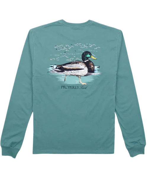 Youth Swimming Mallard LS Tee
