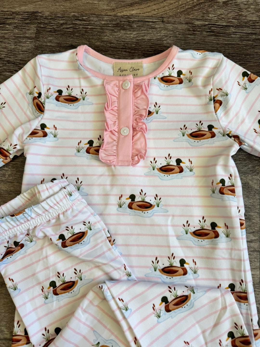Pink Mallard Pajama Set
