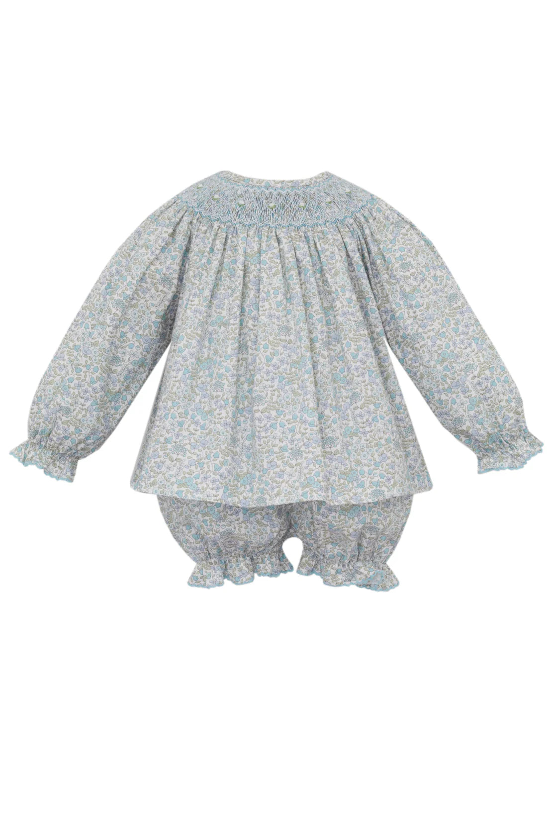 Andrea Blue Liberty Floral Bishop Bloomer Set