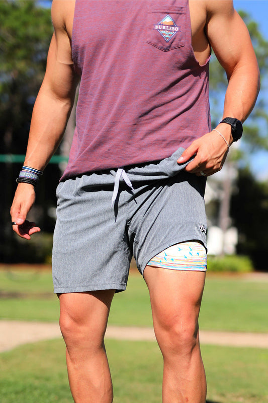 Athletic Short- Grizzly Grey