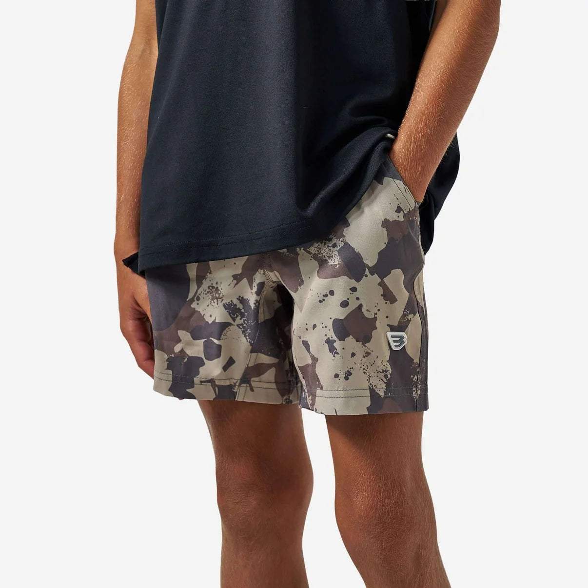 Youth Athletic Short- Spatter Camo