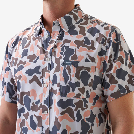 Performance Button Up- Vintage Camo