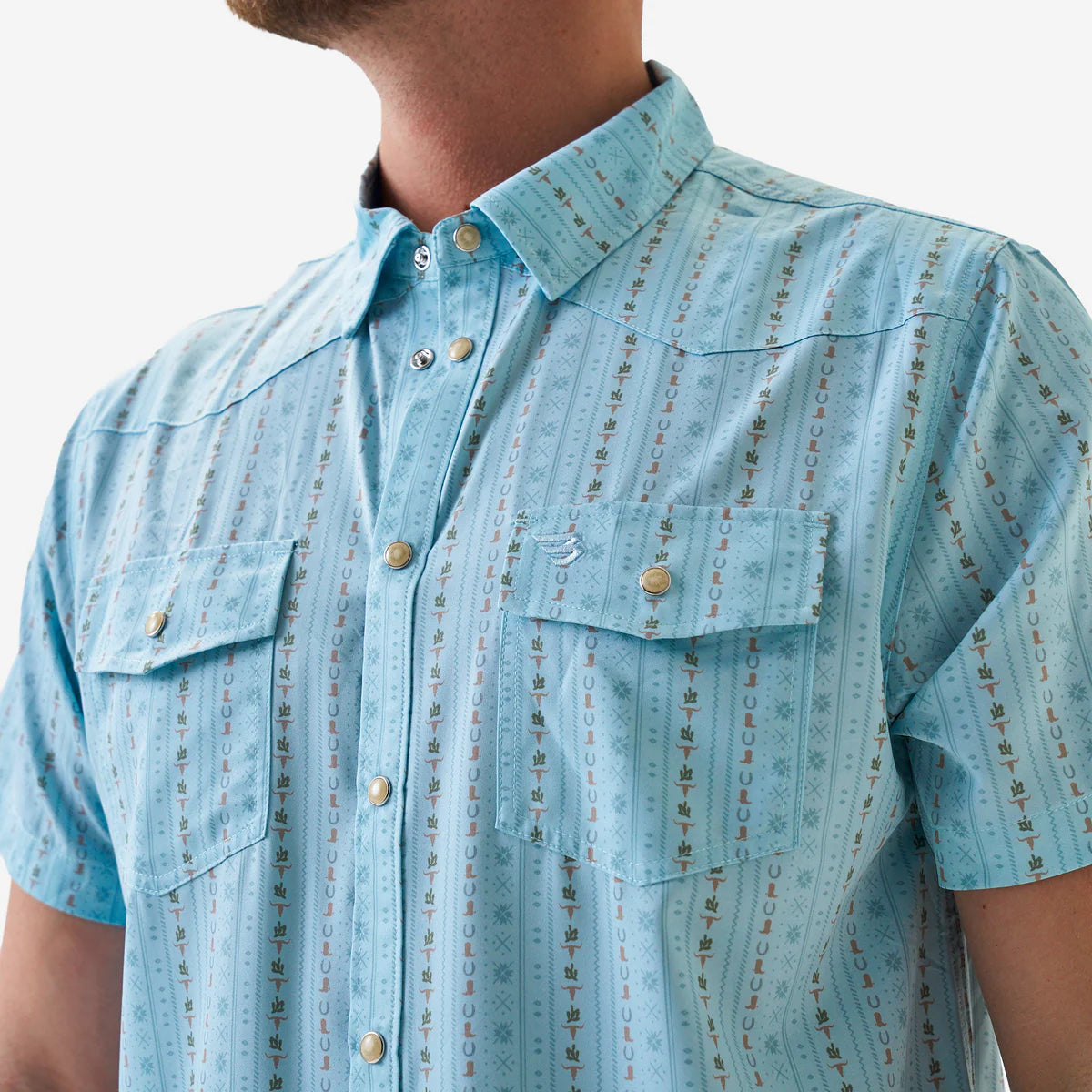 Performance Western Shirt- Ranch Blue Jean