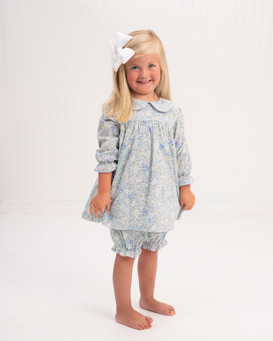Betsy Blue Floral Bloomer Set