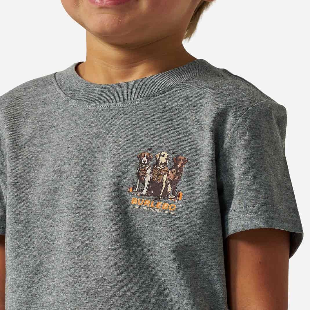 Youth SS Tee Camo Duck & Dogs Heather Grey